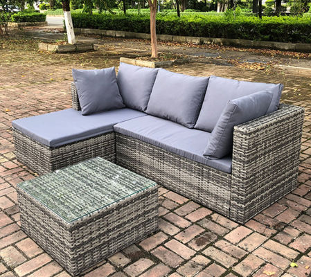 Patio Outdoor Wicker Furniture Sofa PE Rattan Garden Sofa Lightweight Patio Sofa