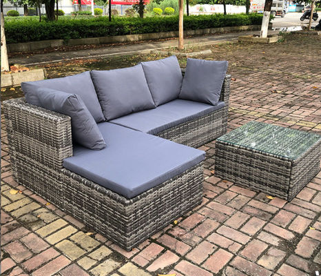 Patio Outdoor Wicker Furniture Sofa PE Rattan Garden Sofa Lightweight Patio Sofa