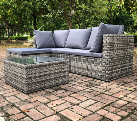 Patio Outdoor Wicker Furniture Sofa PE Rattan Garden Sofa Lightweight Patio Sofa