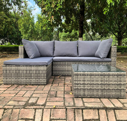 Patio Outdoor Wicker Furniture Sofa PE Rattan Garden Sofa Lightweight Patio Sofa