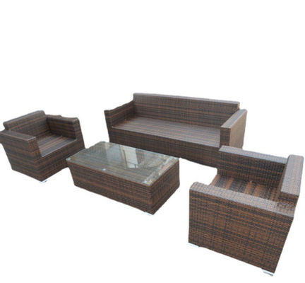 4 Pcs Rattan Sectional Sofa Furniture Outdoor Comfortable Casual Sectional