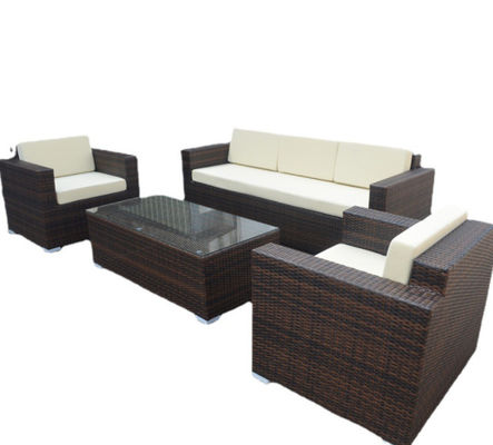 4 Pcs Rattan Sectional Sofa Furniture Outdoor Comfortable Casual Sectional