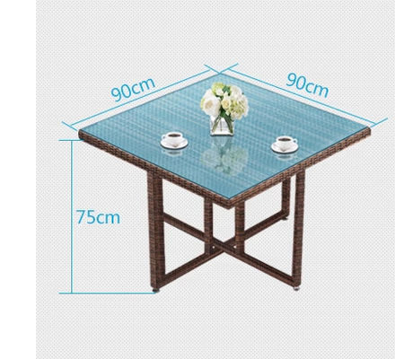 4 Seater Outdoor Dining Set Rattan Furniture Patio Rattan Dining Table Chair Set Wicker