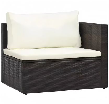 3PCS 2 Seater Rattan Garden Sofa Set Outdoor Cane Wicker Outdoor Rattan Patio Backyard