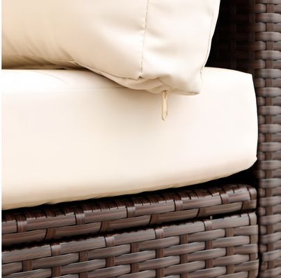 3PCS 2 Seater Rattan Garden Sofa Set Outdoor Cane Wicker Outdoor Rattan Patio Backyard