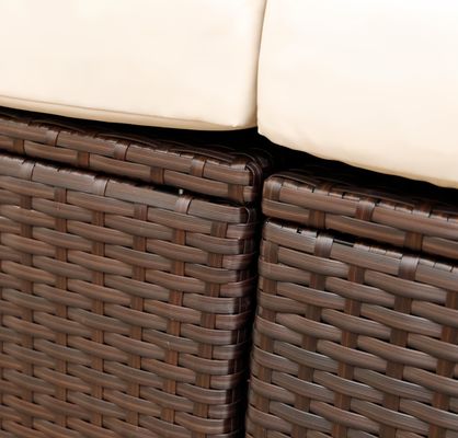 3PCS 2 Seater Rattan Garden Sofa Set Outdoor Cane Wicker Outdoor Rattan Patio Backyard