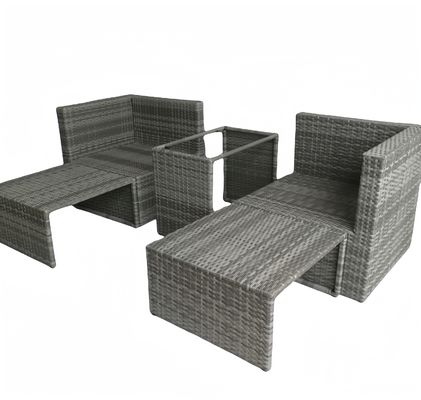 3 2 Seater Rattan Conservatory Sofa Set Comfortable Cushions Outdoor Garden
