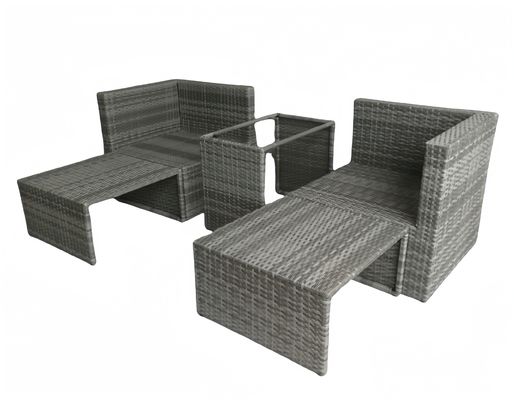 3 2 Seater Rattan Conservatory Sofa Set Comfortable Cushions Outdoor Garden
