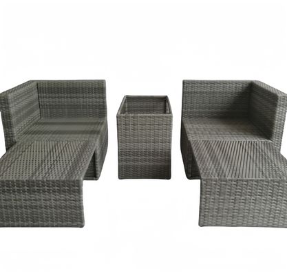 3 2 Seater Rattan Conservatory Sofa Set Comfortable Cushions Outdoor Garden