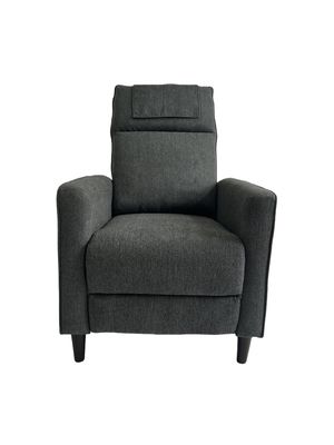 Accent Chair with Ottoman Set Velvet Reclining Reading Armchair with Adjustable Backrest for Living Room