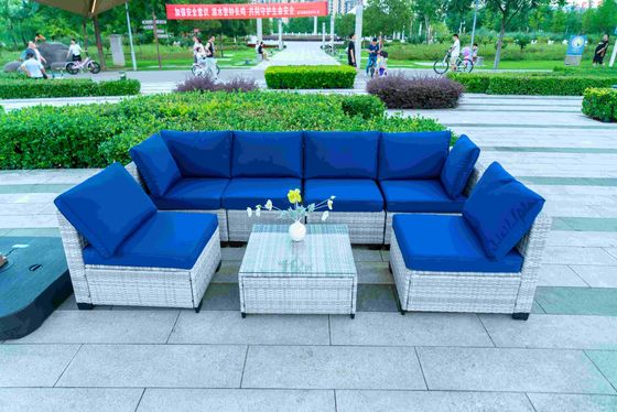 Outdoor furniture rattan living room sofa woven balcony combination rattan chair booth leisure bar home