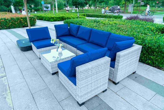 Outdoor furniture rattan living room sofa woven balcony combination rattan chair booth leisure bar home