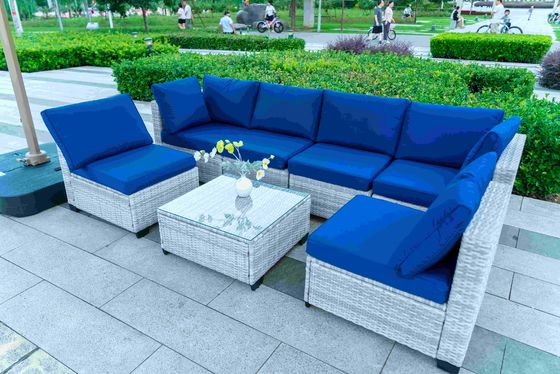 Outdoor furniture rattan living room sofa woven balcony combination rattan chair booth leisure bar home