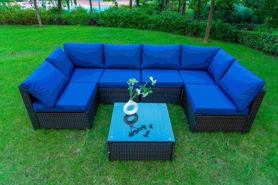 Garden Sofa Set Outdoor Furniture Steel Modern Sofa Dining Residential Multifunctional Plastic Rattan Patio Luxury