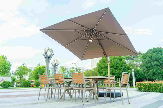 9 Pieces Plastic Wood Outdoor Restaurant Garden Tables  Chairs Outdoor Furniture Patio Dinning Table Patio Furniture