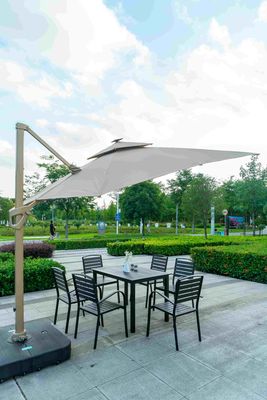 7 Pieces Extendable Modern Black Patio Restaurant 9 Piece Dining Sets Outdoor Garden Porch Aluminum Table and 8 Seater