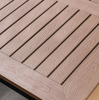 Outdoor Table And Chair Villa Courtyard Garden Leisure Terrace Plastic Wood Table Combination Of Outdoor Rattan Table