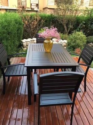WPC Furniture Set Anti-Corrosion Patio Outdoor Outdoor Leisure Balcony Garden Cafe Outdoor Table And Chairs Set