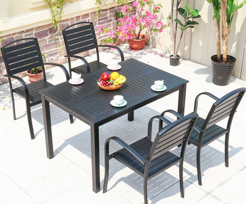 WPC Furniture Set Anti-Corrosion Patio Outdoor Outdoor Leisure Balcony Garden Cafe Outdoor Table And Chairs Set