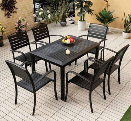 WPC Furniture Set Anti-Corrosion Patio Outdoor Outdoor Leisure Balcony Garden Cafe Outdoor Table And Chairs Set