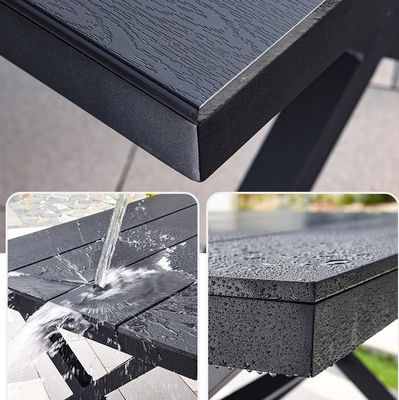 WPC Furniture Set Anti-Corrosion Patio Outdoor Outdoor Leisure Balcony Garden Cafe Outdoor Table And Chairs Set