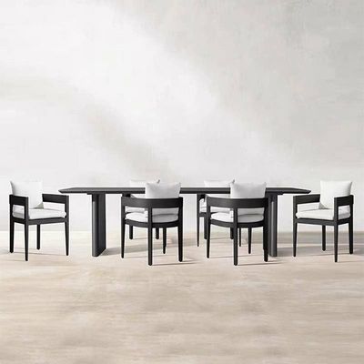 Customized outdoor tables and chairs, villas, courtyards, outdoor waterproofing, sun protection, all aluminum alloy tables and chairs, hotels, homestays, outdoor furniture