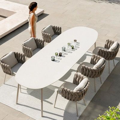 Outdoor table, leisure rattan chair, combination coffee shop chair, outdoor courtyard villa, outdoor waterproof and sunscreen rattan chair