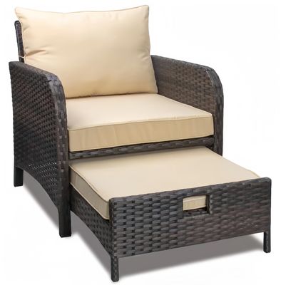 Garden Rattan Outdoor L Shaped Sofa Customized Sizes Patio Furniture Sets Garden Rattan Outdoor L Sofa