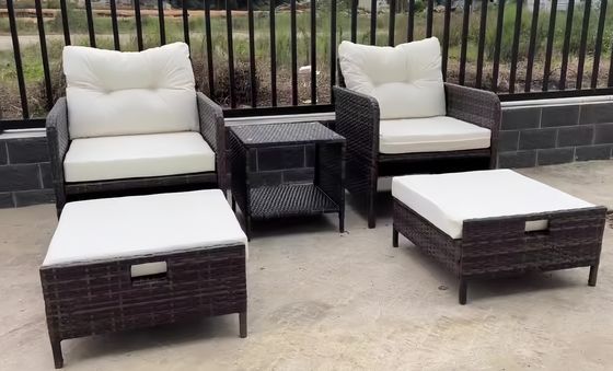Garden Rattan Outdoor L Shaped Sofa Customized Sizes Patio Furniture Sets Garden Rattan Outdoor L Sofa