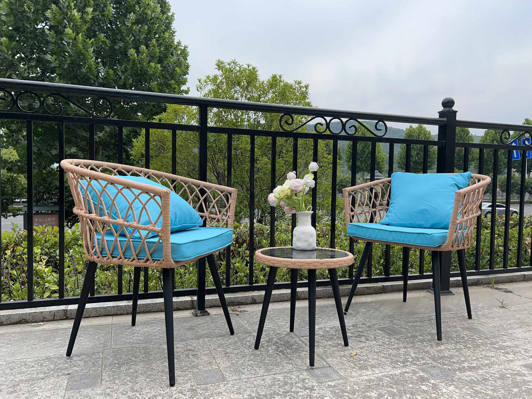 Waterproof Rattan Coffee Table Chair Sets For Garden And Patio Rattan Woven Wicker Outdoor Furniture Set