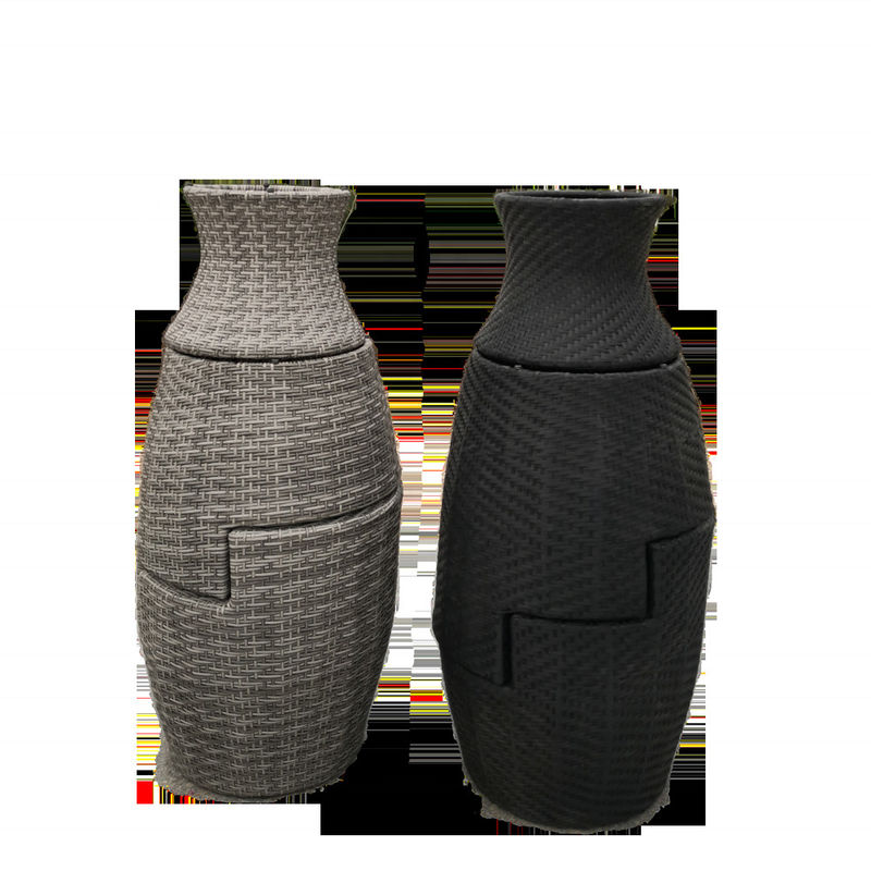 Outdoor Vase Folding Design Outdoor Dining Table And Chairs PE Rattan Best Design Colorful Indoor Furniture Set