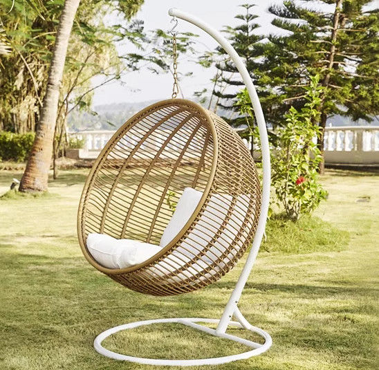 Hanging Glider Outdoor Garden PE Rattan Swing Chair Hanging House Hotel