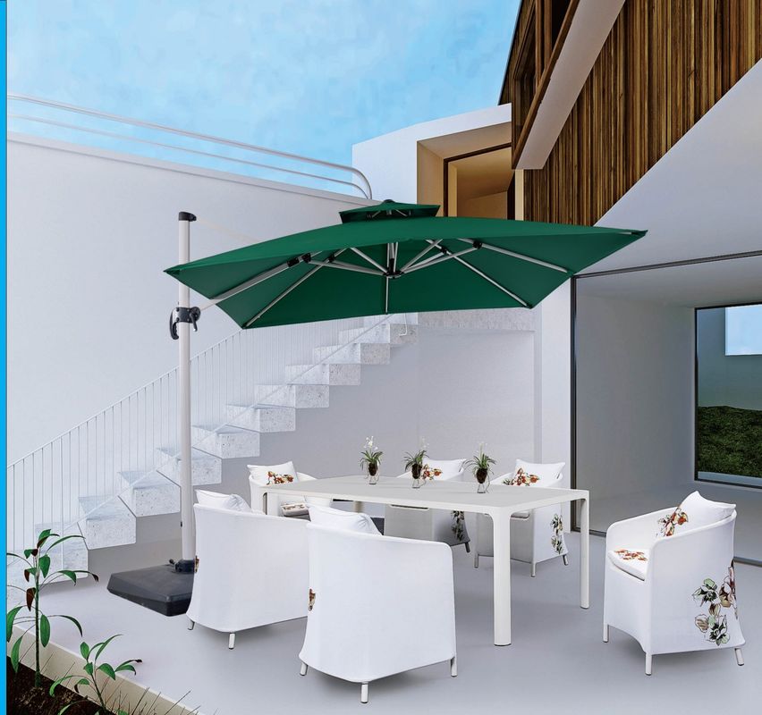 ODM OEM Big Size Square Patio Umbrella Large Solar Umbrella Outdoors Hotel Garden Sunshades Beach Led