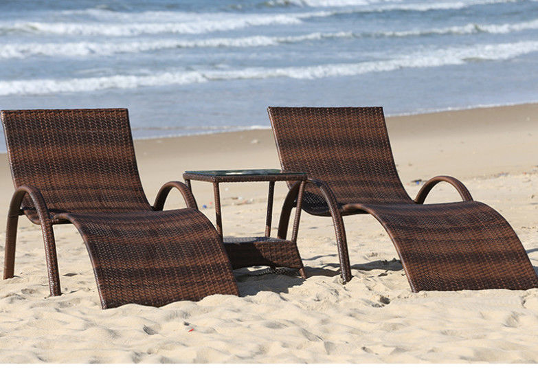 CE BSCI S Shape Stylish Practical Outdoor Sun Lounger Villa Courtyard Pool Garden