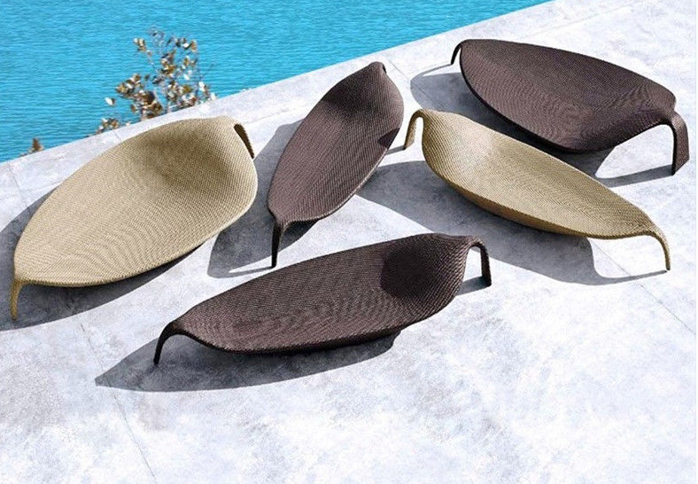 190x45x64cm Sun Loungers Chaise Weaving Vine Lying Chair Courtyard Party Sunbed