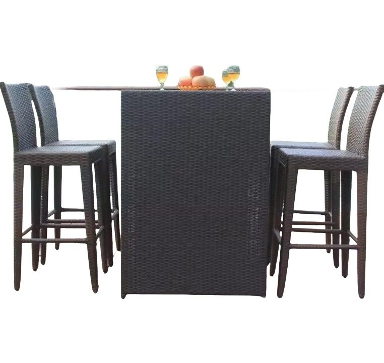 Vintage High Wooden Black Metal Bar Stool Set Of 4 Chair School Gym Workshop Home Bar
