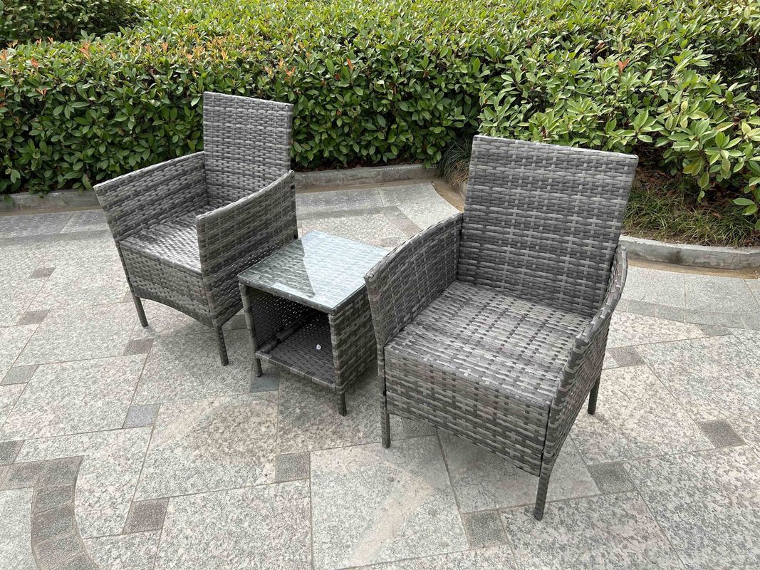 Garden Compact Rattan Table And Chairs  Large Outdoor Garden Sets