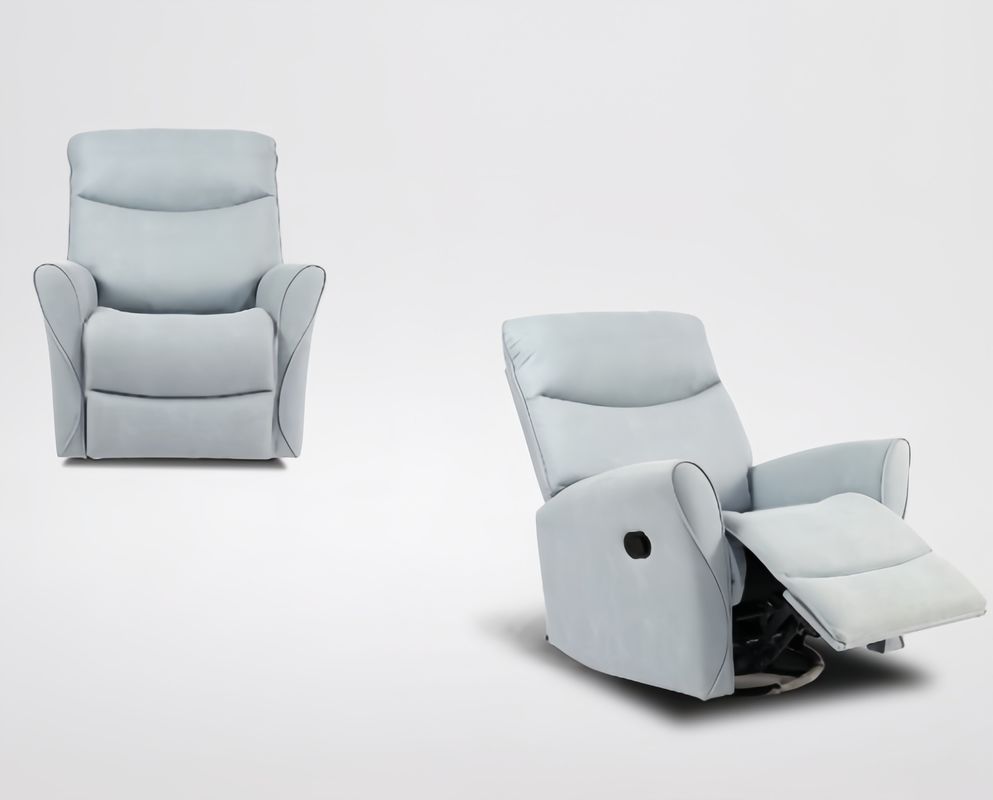 Oversized Leather Microfiber Fabric Manual Recliner Chair With Rocking Swivel