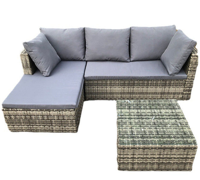 Patio Outdoor Wicker Furniture Sofa PE Rattan Garden Sofa Lightweight Patio Sofa