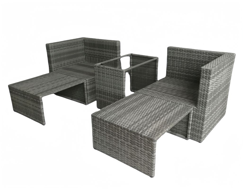 3 2 Seater Rattan Conservatory Sofa Set Comfortable Cushions Outdoor Garden