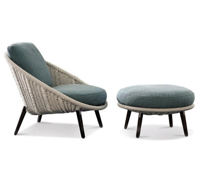 Modern Leisure Rattan back All Weather Outdoor Sofa Chair Patio Garden Furniture Handmade Wicker Sofa