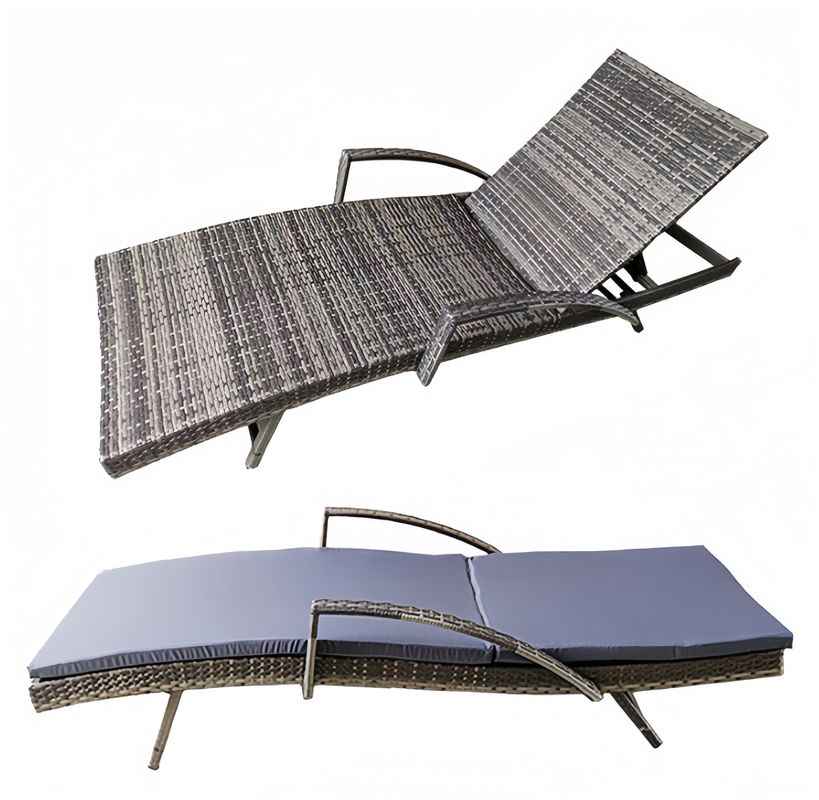 PE Poly Rattan Garden Outdoor Indoor Rattan Lounge Chair Beach Sun Holiday Patio Outdoor Furniture Sets
